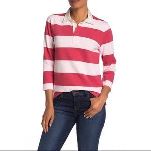 J. Crew Striped Rugby Polo Shirt Size XS